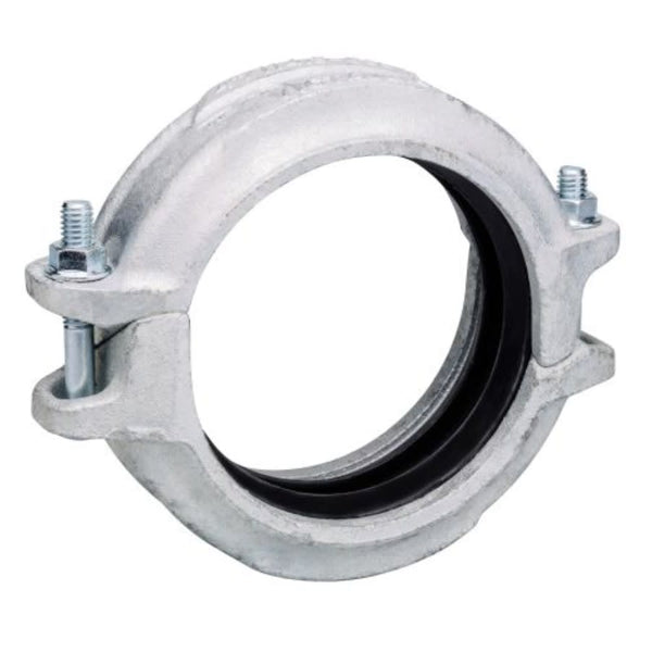 Rigid Coupling, 1-1/4 in, Groove, Ductile Iron, Galvanized