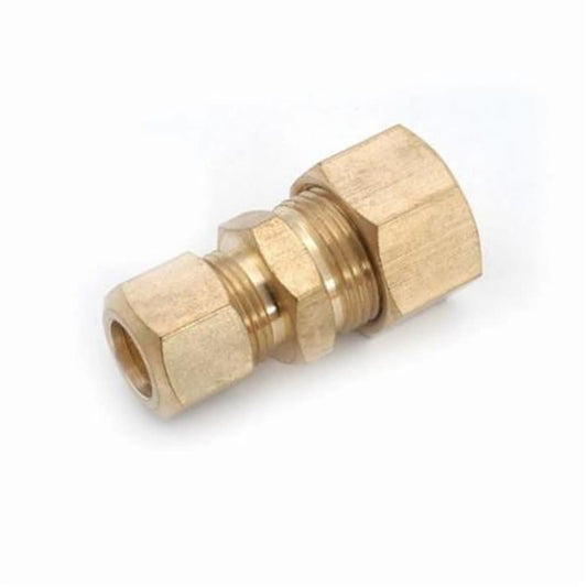Union, 3/8 x 1/4 in, Comp, Brass, Rough Brass, Domestic