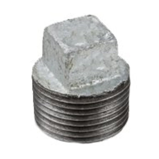 Plug, 4 in, MNPT, 150 lb, Malleable Iron, Galvanized, Domestic