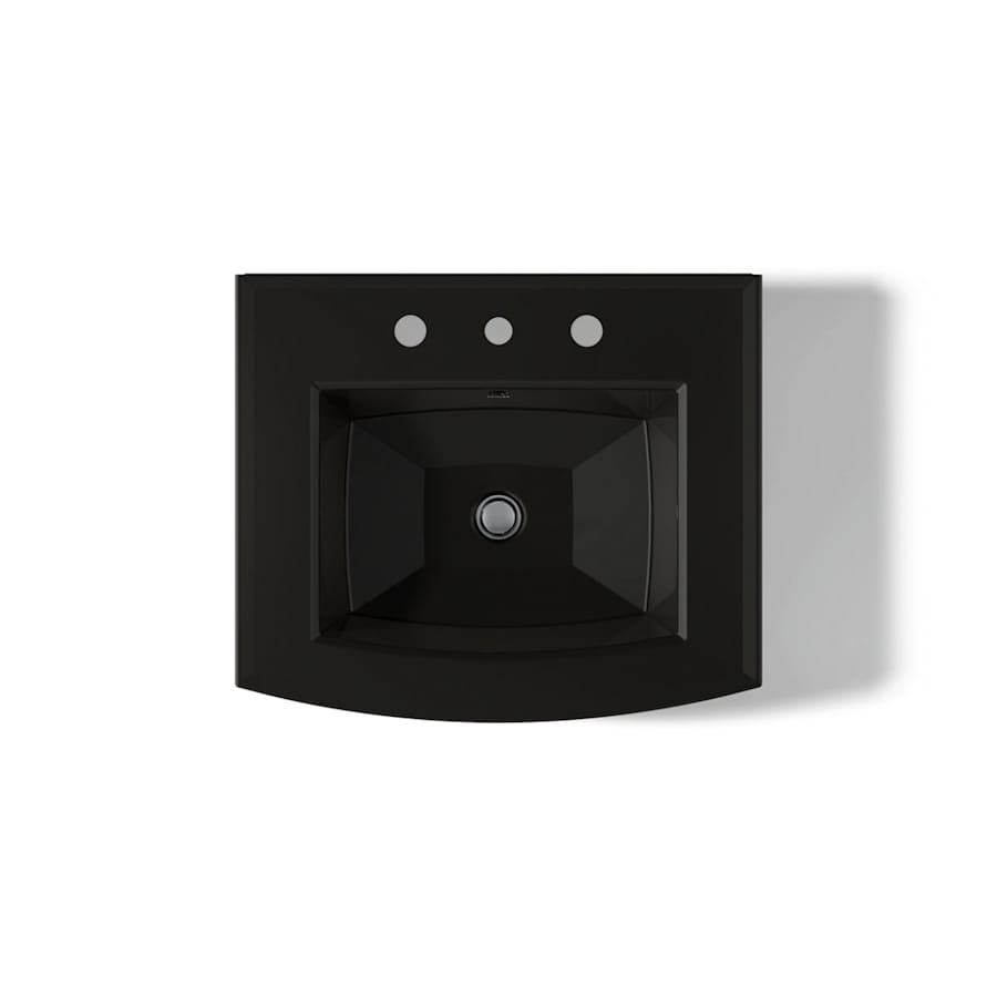 Archer 24" Pedestal Bathroom Sink with 3 Holes Drilled and Overflow