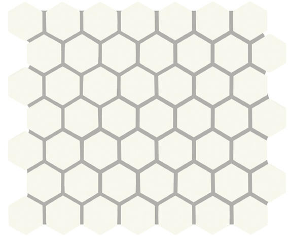 Color Wheel Mosaic Matte Arctic White Straight Joint 1X6 Matte