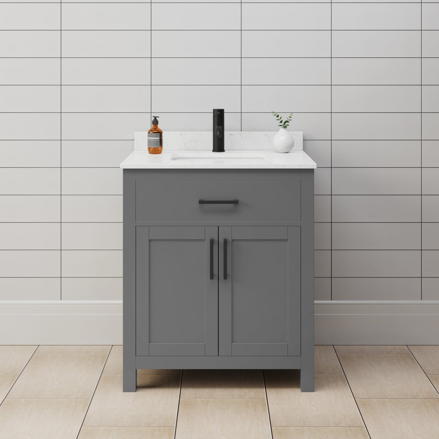 Beckett Single Bathroom Vanity - 30W x 35H x 22D