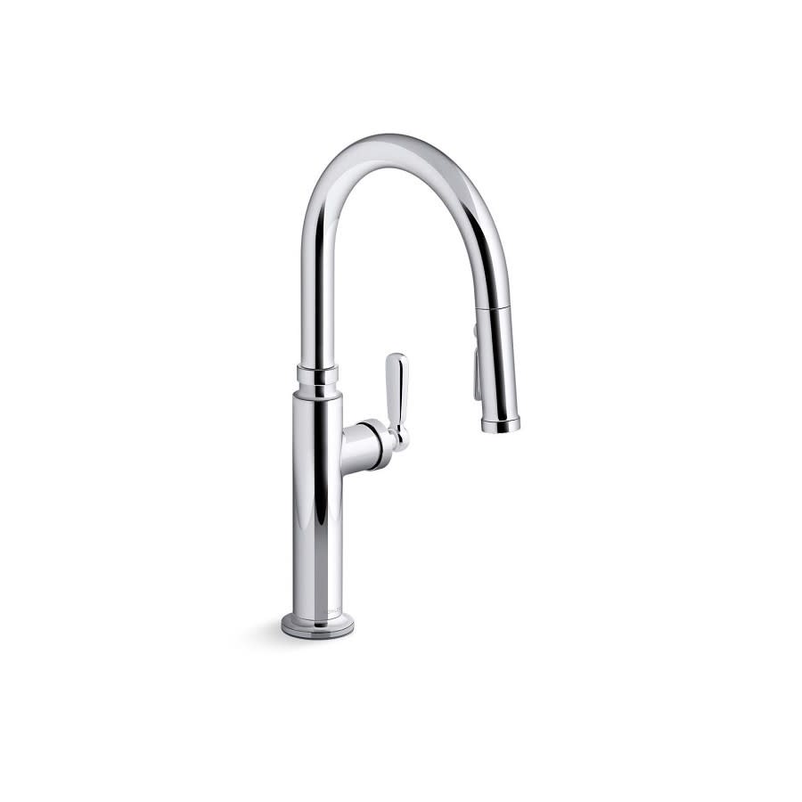 Edalyn™ by Studio McGee Kitchen Faucet, Deck Mount, 1 Lever Handle, 1-Hole, Polished Chrome