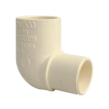 Street 90 deg Elbow, 3/4 in, Spigot x Socket, SCH 40/STD, CPVC