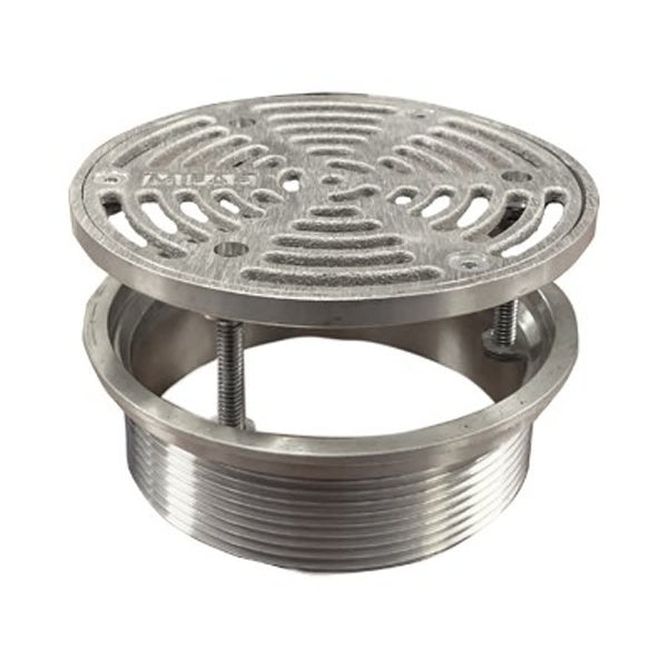 TS Floor Drain Top, 5 in, Round, Stainless Steel