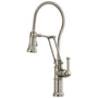 Artesso 1.8 GPM Pre-Rinse Pull-Down Kitchen Faucet with Dual Jointed Articulating Arm, Magnetic Docking Spray Head and Metal Finished Hose