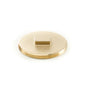 Raised Head Cleanout Plug, 4 in, Brass