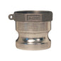 Type A Cam and Groove Adapter, 6 in, Male Adapter x FNPT, Aluminum