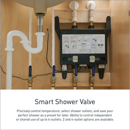 Moen Smart Shower 2-Outlet Digital Thermostatic Shower Valve with 1/2" Connections