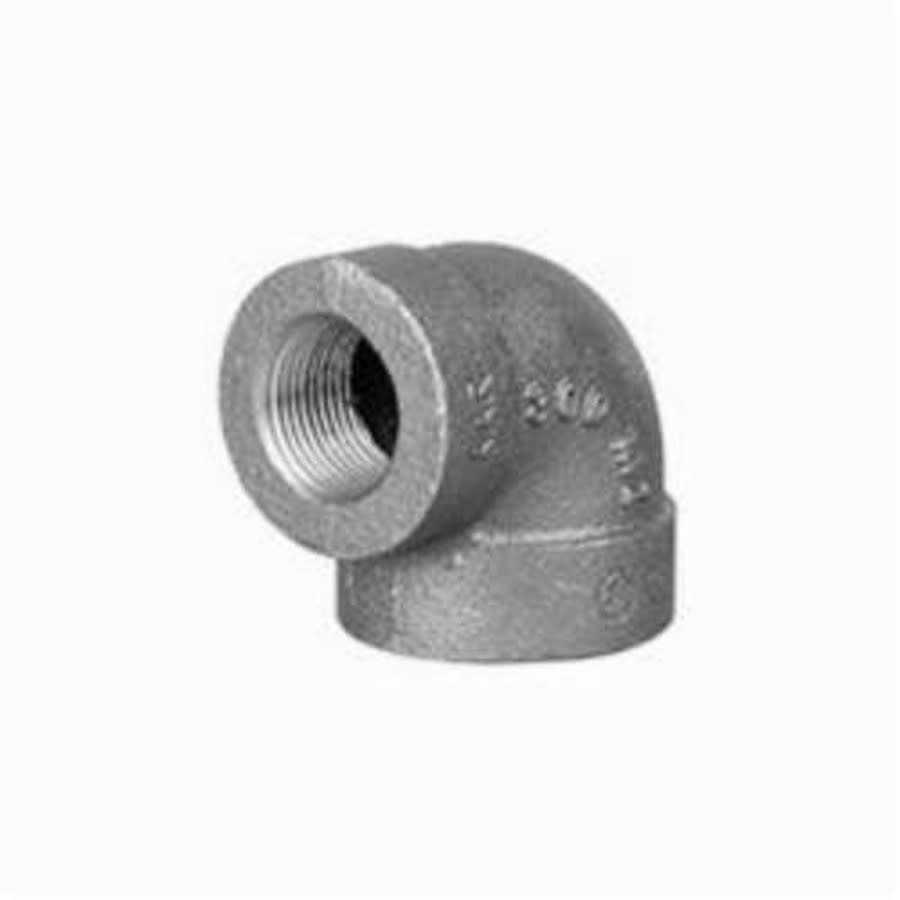 90 deg Elbow, 1-1/2 in, FNPT, 300 lb, Malleable Iron, Black