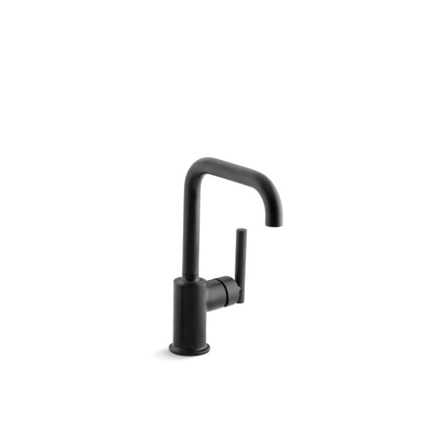 Purist® Kitchen Faucet, Deck Mount, ADA, 1 Lever Handle, 1-Hole, Matte Black