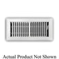 Floor Supply Register, 4 x 10 in, Multi Shutter Damper, Steel, White