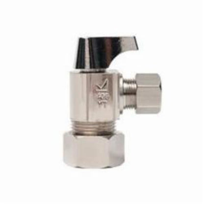 Quarter Turn Angle Stop, 5/8 x 3/8 in, Comp, Chrome