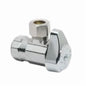 Quarter Turn Angle Stop, 1/2 x 3/8 in, FNPT x Comp, Chrome