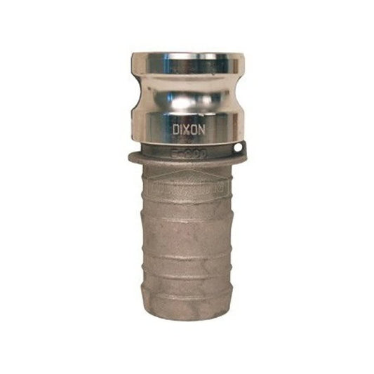 Type E Cam and Groove Adapter, 4 in, Male Adapter x Hose Shank, Aluminum