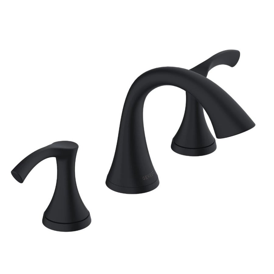 Antioch® Widespread Lavatory Faucet, ADA, 2 Handle, 2-Hole, 1.2 gpm, Satin Black