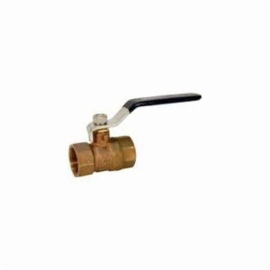 2-Piece Ball Valve, 3/4 in, FNPT, Standard Port, Plated Brass Ball, Bronze