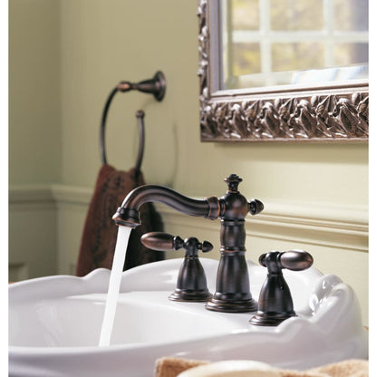 Victorian Widespread Bathroom Faucet with Pop-Up Drain Assembly - Includes Lifetime Warranty