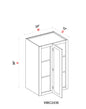 Wall Blind Corner Cabinet - 24"W x 36"H x 12"D