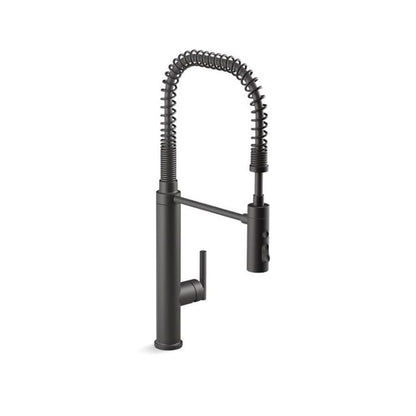 Purist® Kitchen Faucet, Deck Mount, ADA, 1 Lever Handle, 1-Hole, Matte Black