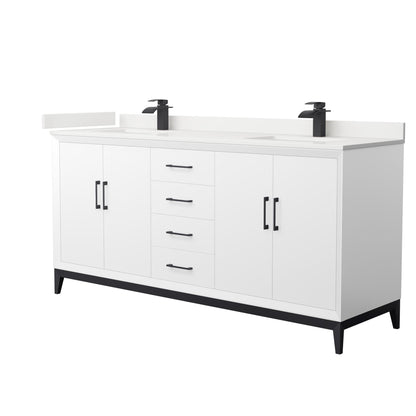 Amici Double Bathroom Vanity - 72W x 35.25H x 22D