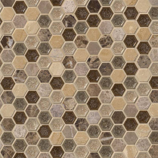 Kensington 1" Hexagon Mosaic Tile