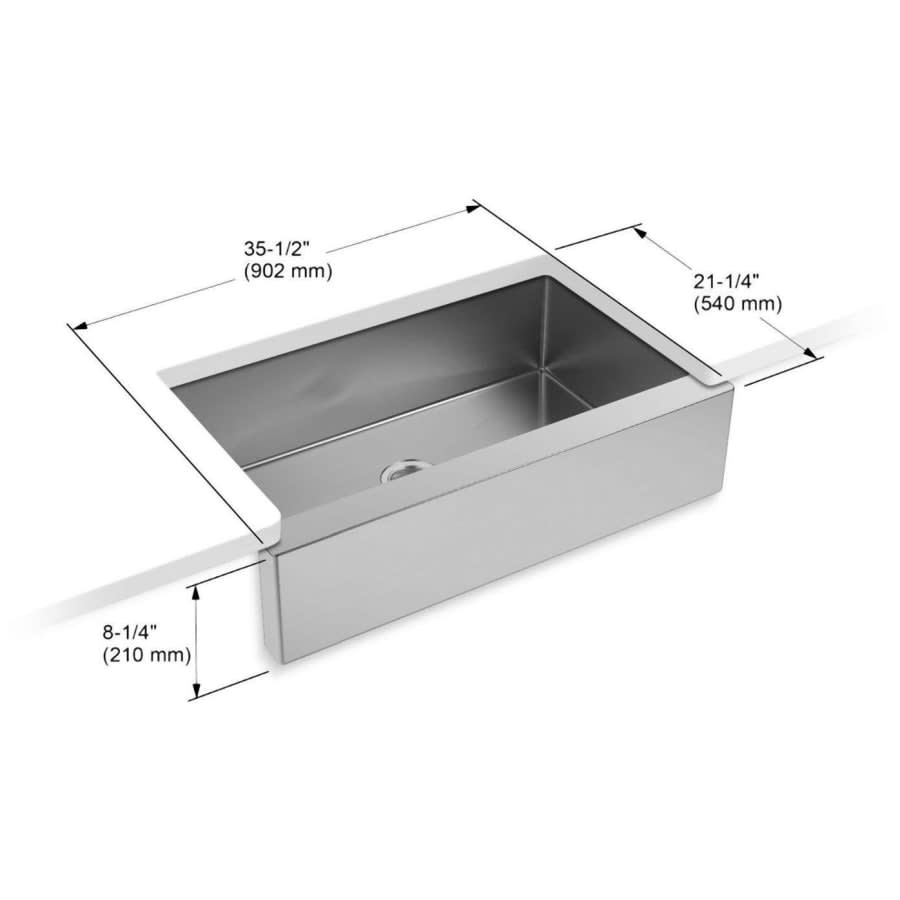 Strive 35-1/2" Single Basin Undermount 16-Gauge Self Trimming Sink with SilentShield