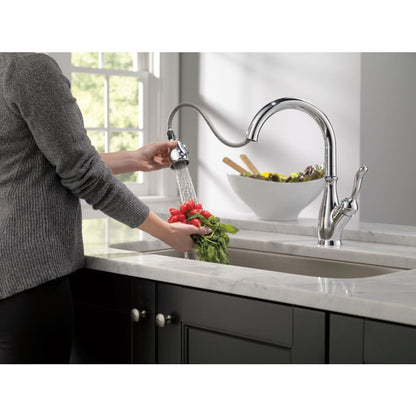 Leland Pull-Down Kitchen Faucet with Magnetic Docking Spray Head and ShieldSpray - Includes Lifetime Warranty