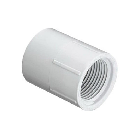 Female Adapter, 8 in, Socket x FNPT, SCH 40/STD, PVC