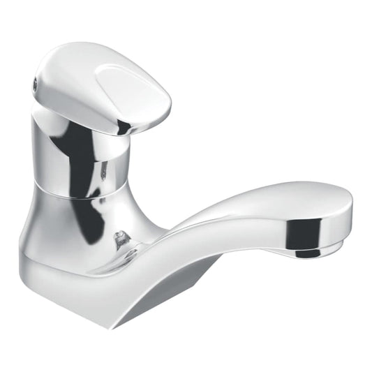 Single Handle Single Hole Metering Bathroom Faucet from the M-PRESS Collection (Valve Included)