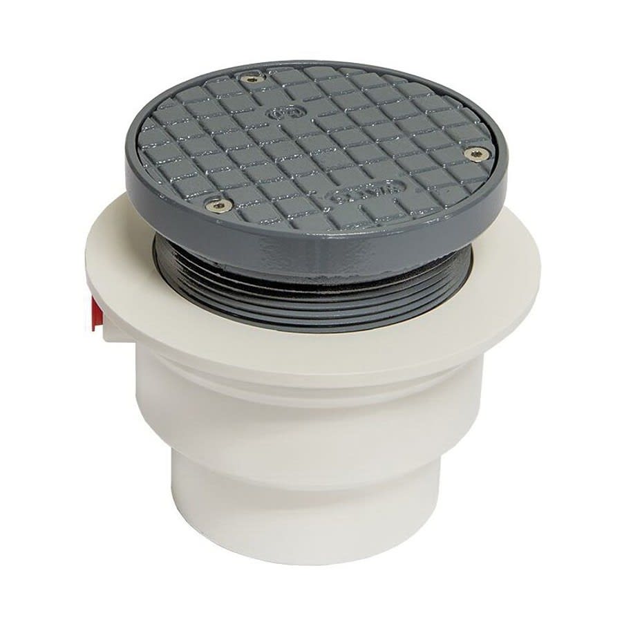 Cleanout With Top, 4 in Outlet, Push-On, 5-1/8 in Cover, Round, Ductile Iron