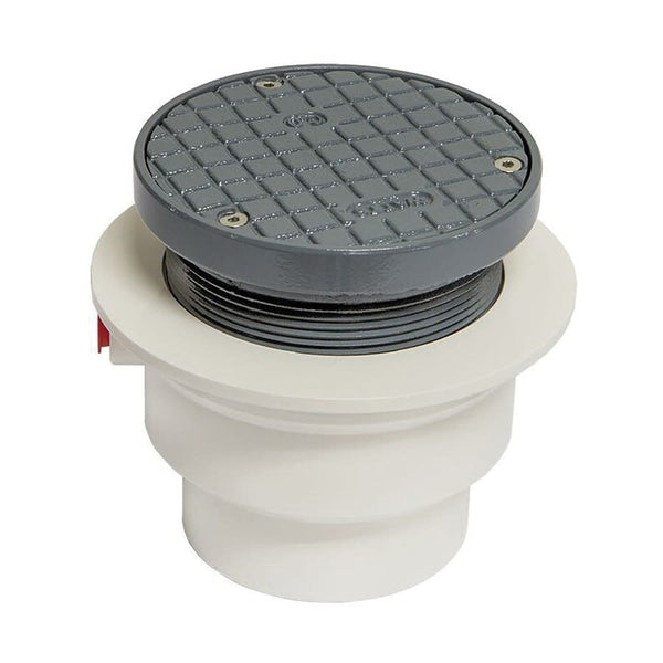 Cleanout With Top, 4 in Outlet, Push-On, 5-1/8 in Cover, Round, Ductile Iron