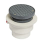 Cleanout With Top, 4 in Outlet, Push-On, 5-1/8 in Cover, Round, Ductile Iron