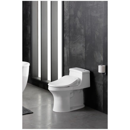 PureWash E525 Elongated Bidet Seat with Continuously Heated Water, Automatically UV Light Self-Cleaning Stainless Steel Wand, Front and Rear Wash Modes, Adjustable Water Temperature and Pressure, Quiet-Close, and Quick-Release Technologies