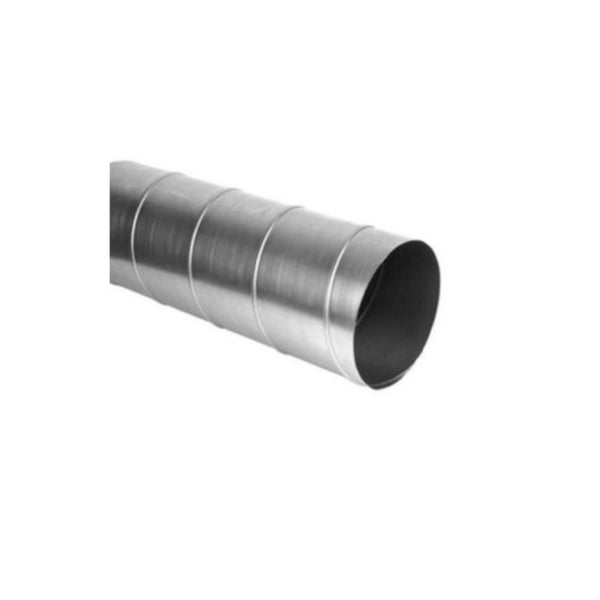 Spiral Vent Pipe, 7 in, 120 in L, 26 ga, Steel