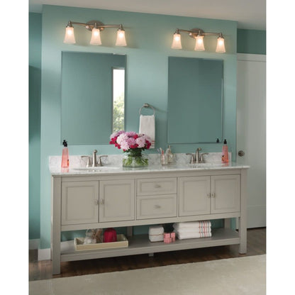 Eva 23" Wide 3 Light Bathroom Vanity Light with Frosted Shades