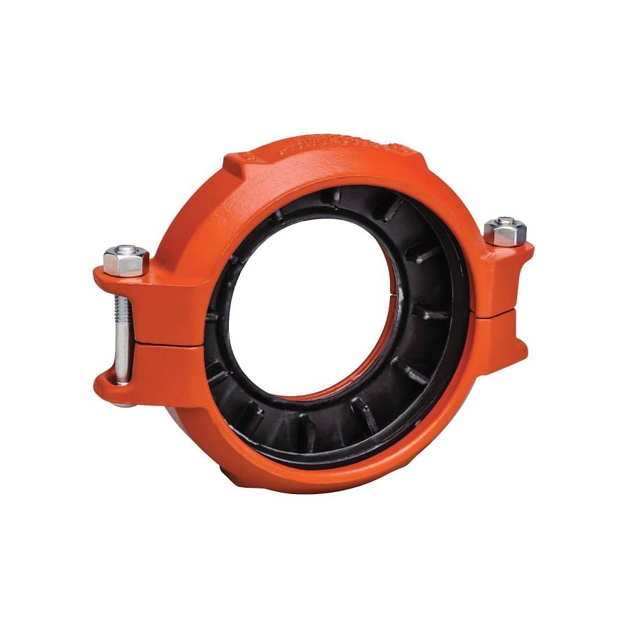Rigid Coupling, 2-1/2 x 2 in, Groove, Ductile Iron, Enamel Painted
