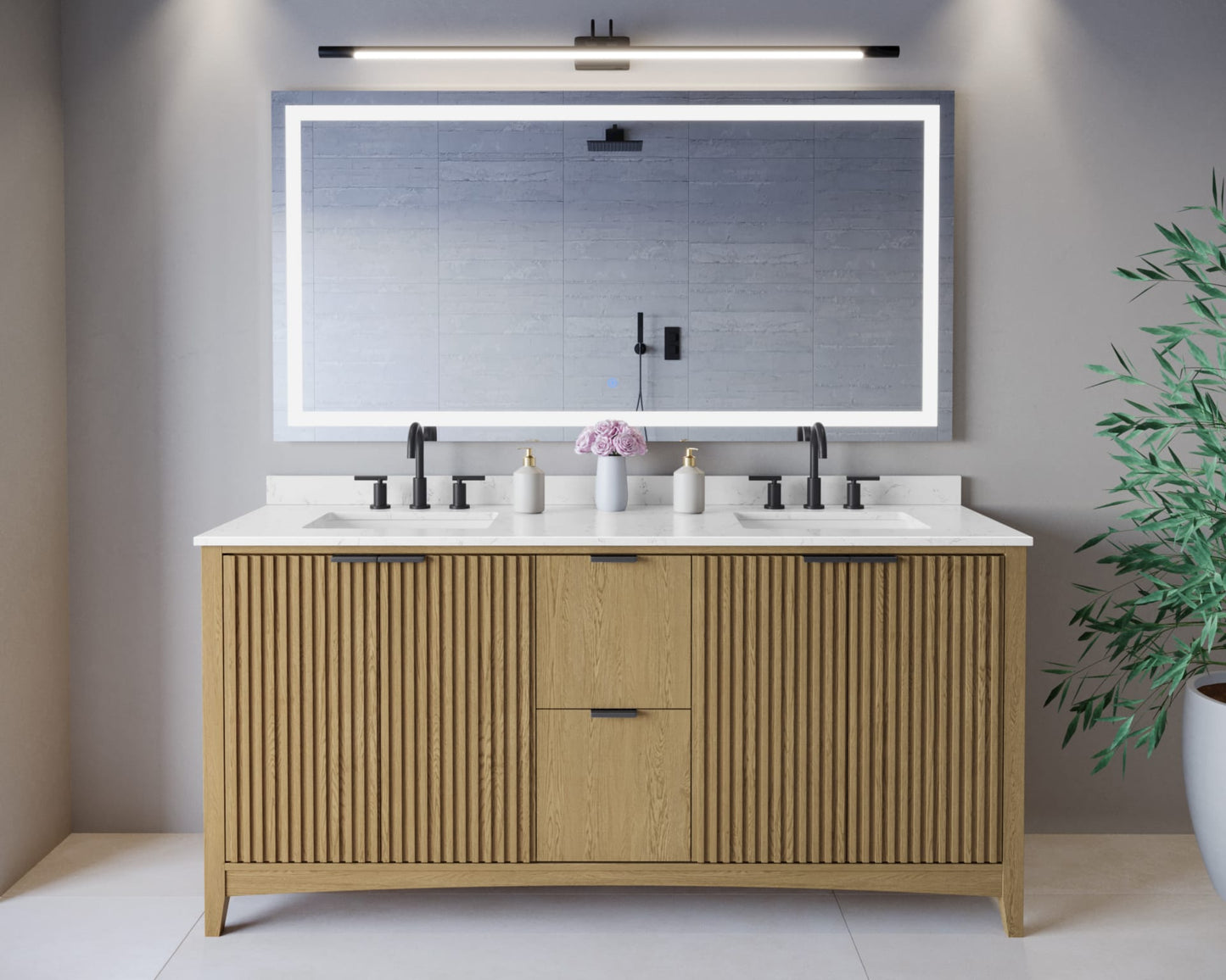 Palmilla Double Bathroom Vanity - 72W x 35H x 22D