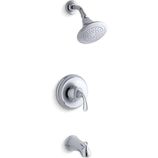 Forte Single Handle RiteTemp Tub and Shower Trim with Rain Shower Head