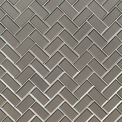 Champagne Bevel Herringbone 8mm