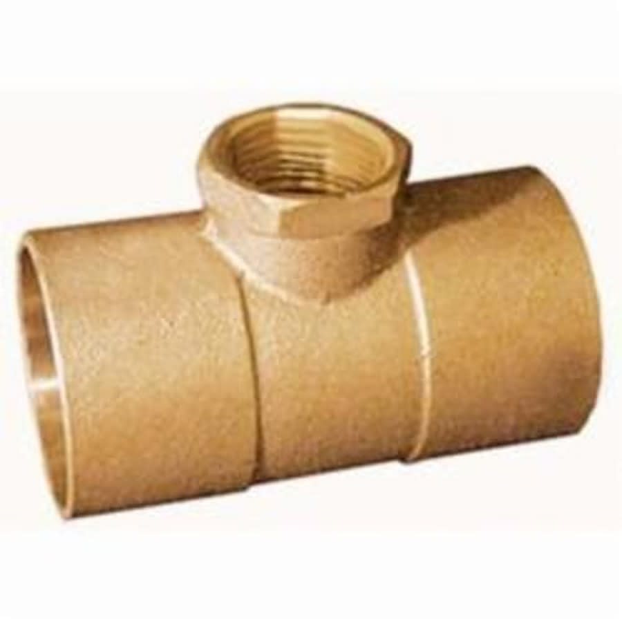 Tee, 1-1/4 x 1/2 in, C x C x FNPT, Copper