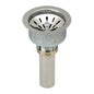 Deluxe 3-1/2 in, Drain Type 304/304L Stainless Steel Body Strainer Basket Rubber Seal and Tailpiece, Polished Chrome