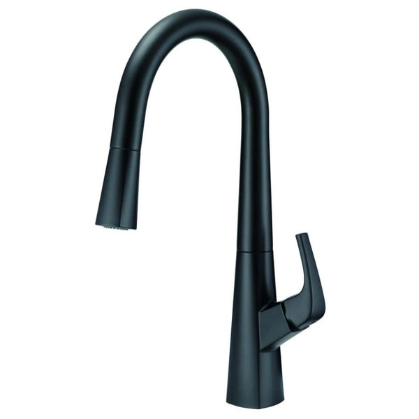 Vaughn® Kitchen Faucet, Deck Mount, ADA, 1 Lever Handle, 1-Hole, Satin Black