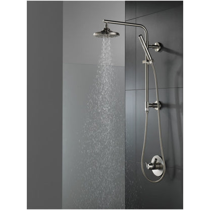 Emerge 18" Round Shower Column with Hose and Integrated Diverter - Less Shower Head and Hand Shower