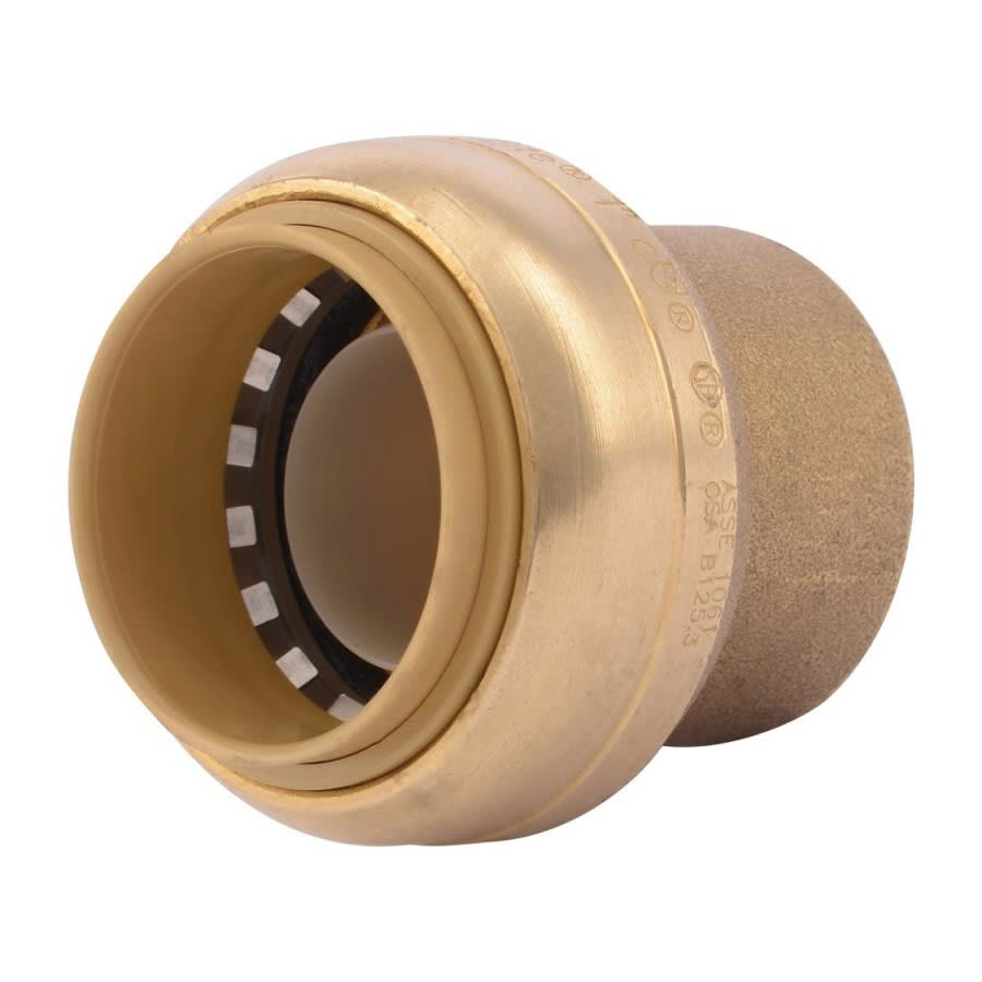 Cap, 1 in, Push, Brass