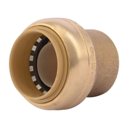 Cap, 1 in, Push, Brass