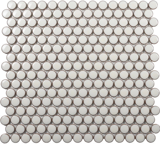 BG PEARL WHITE PENNY ROUND 12X12 MOSAIC