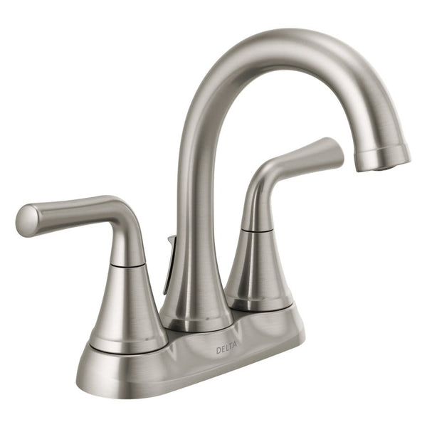 Kayra™ Centerset Lavatory Faucet, ADA, 2 Handle, 2-Hole, 1.2 gpm, Stainless