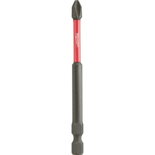 SHOCKWAVE™ Impact Power Bit, #2 Phillips® Point, 3-1/2 in OAL, 1/4 in, Alloy Steel