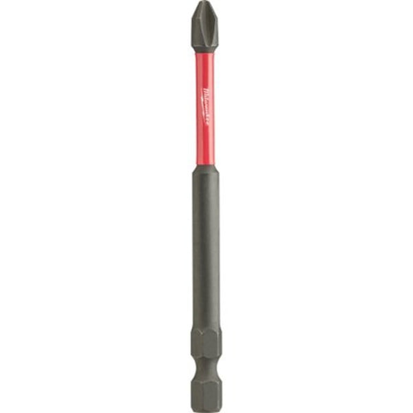 SHOCKWAVE™ Impact Power Bit, #2 Phillips® Point, 3-1/2 in OAL, 1/4 in, Alloy Steel